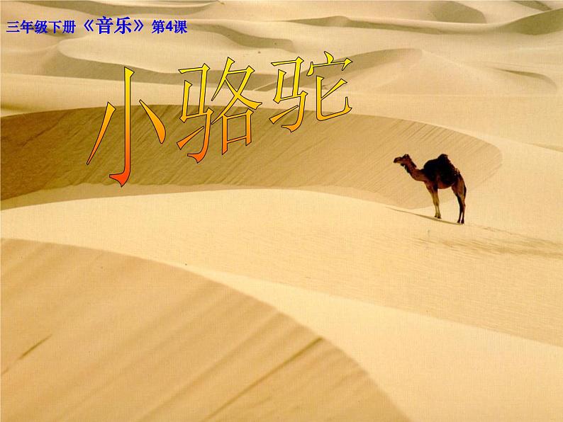 音乐三年级下湘艺版4小骆驼课件（23张）第1页