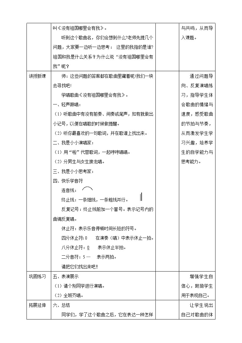 花城版 小学音乐二年级下册 教案（全册）第2页
