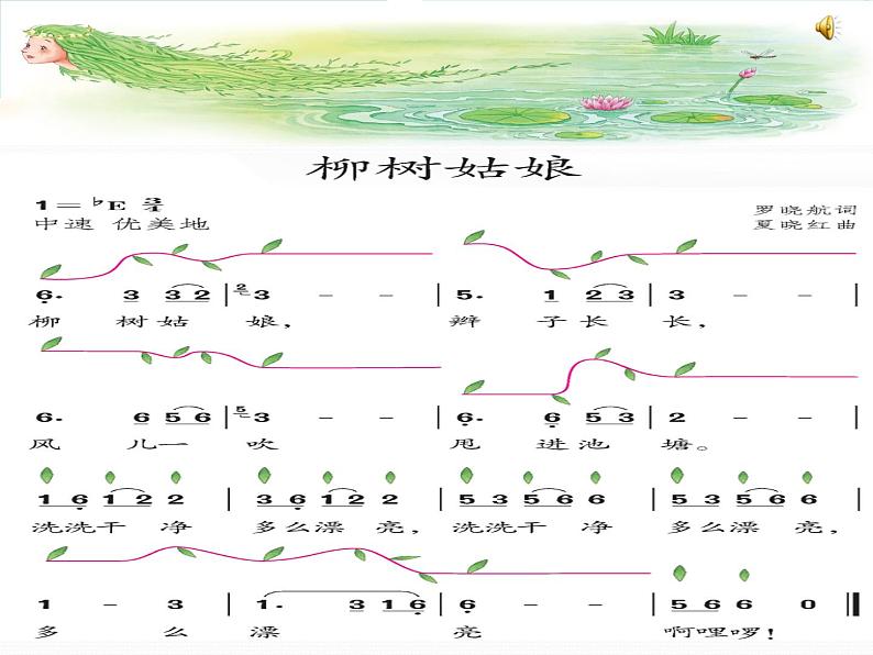 一年级下册音乐课件第二单元 唱歌 柳树姑娘 人教版   9张第2页