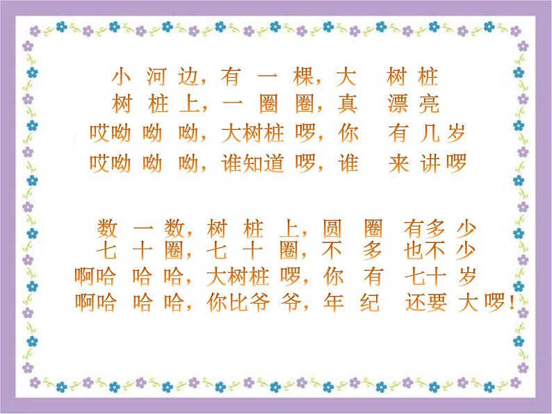 小学音乐人音版 三年级下册大树桩你有几岁 1 课件第5页