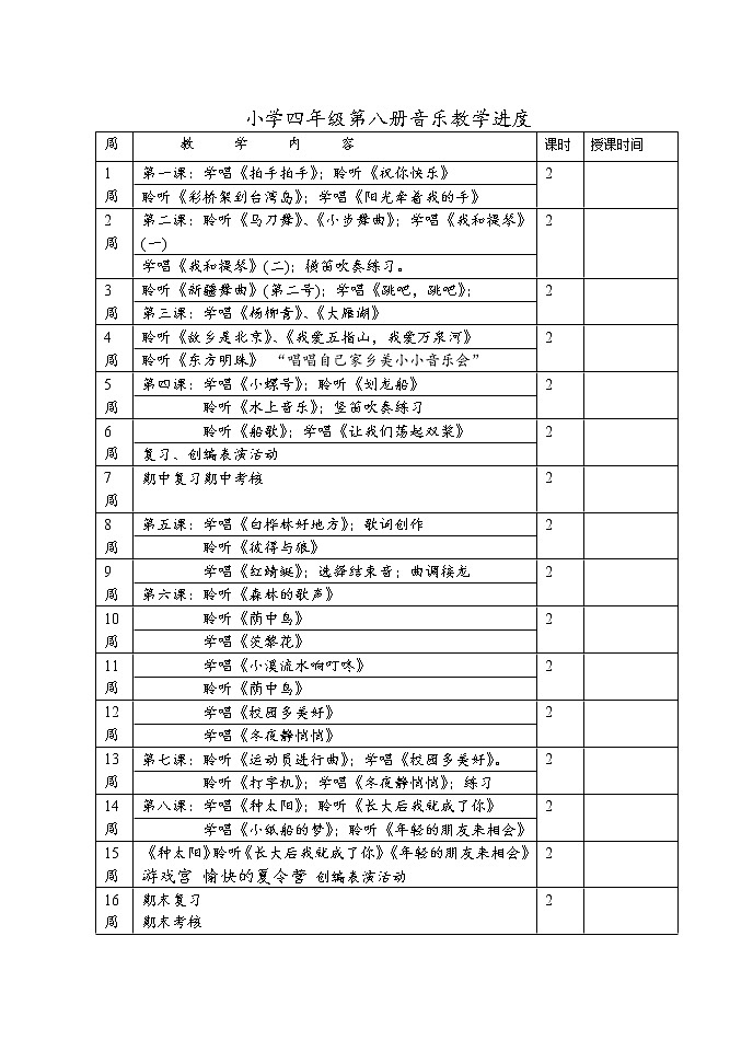 新人音版小学音乐四年级下册教案02