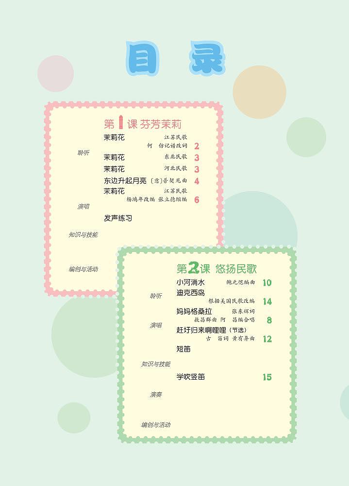 小学音乐人音版（五线谱）六年级上册电子教材（高清）第3页