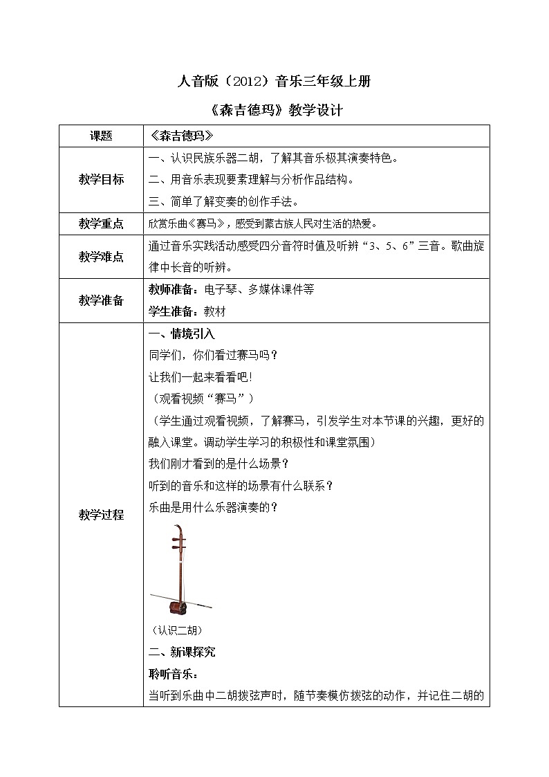 人音版（2012）音乐三上2.2《赛马》课件+教学设计+素材01
