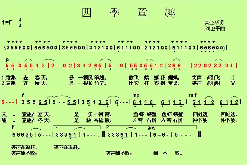 三年级上册音乐课件四季童趣--(5)人音版(简谱)(2014秋)第6页