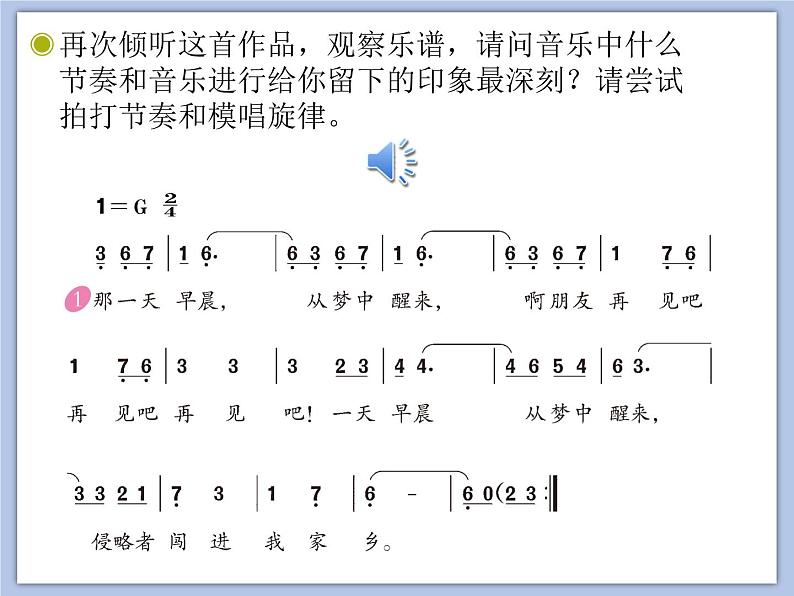 人教版6上音乐 4.4 啊,朋友 课件第3页