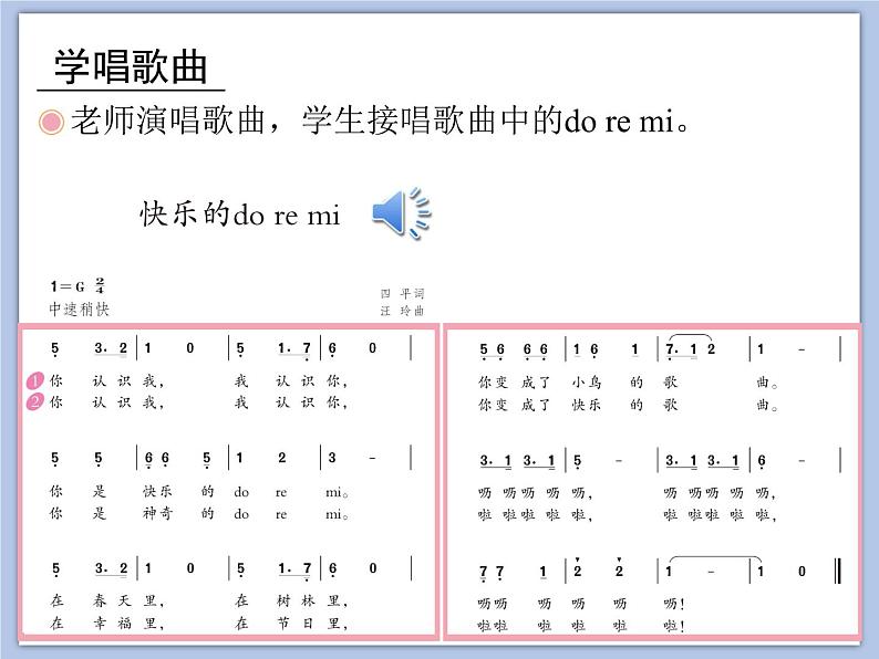 人教版3上音乐 1.1 快乐的do re mi 课件+教案+素材04