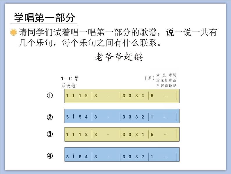 人教版3上音乐 2.3 老爷爷赶鹅 课件+教案+素材08