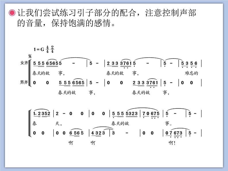 人教版6上音乐 1.2 春天的故事 课件第7页