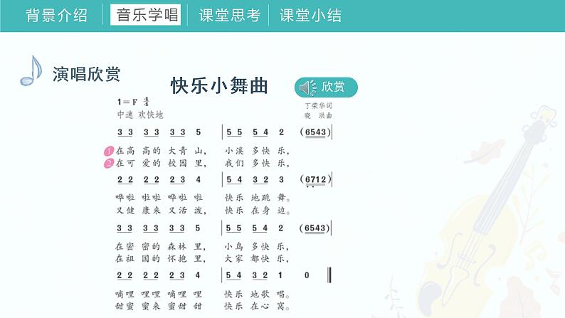 2022-2023年人教版一年级下册音乐《第四单元 我们多快乐》教学课件第7页