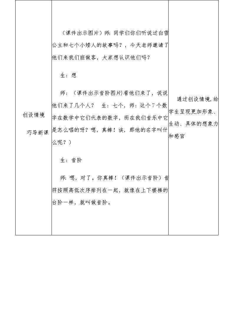冀少版三年级下册音乐 第4单元《音阶歌》教学设计第3页
