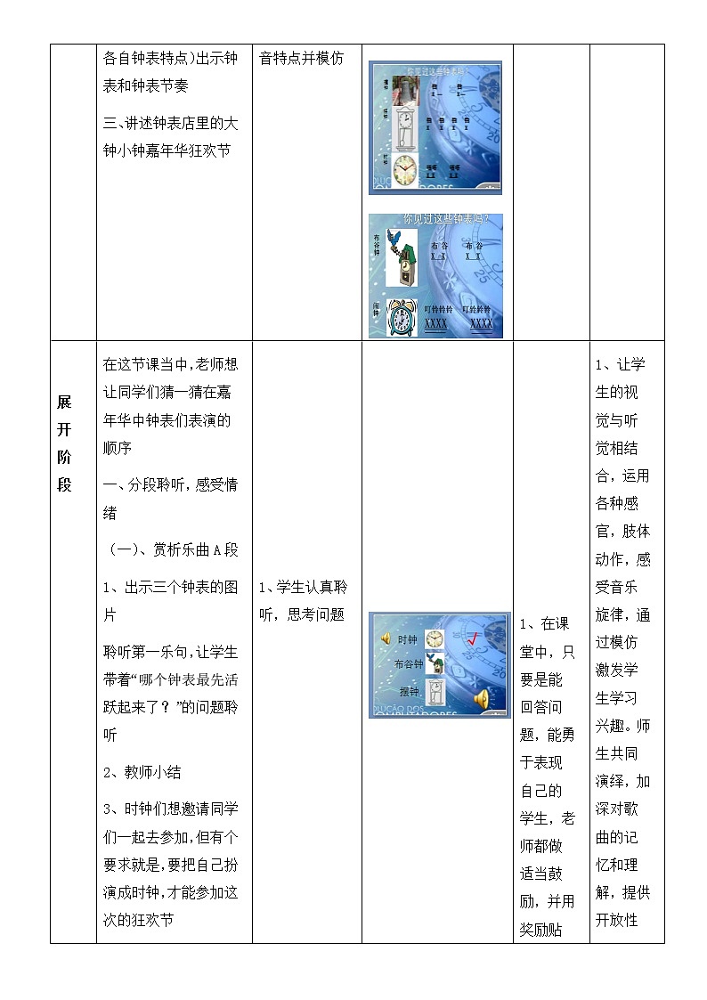花城版二年级音乐上册第6课《欣赏 管弦乐曲《在钟表店里》》教学设计03