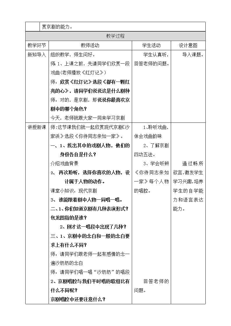 六年级上册音乐教案- 《你待同志亲如一家》人音版02