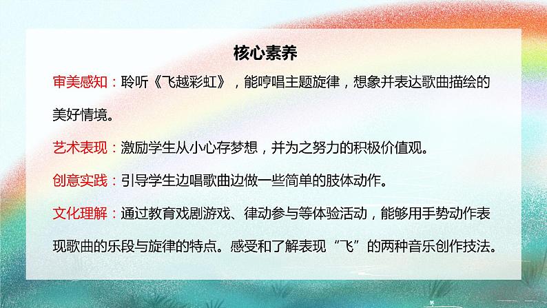 【核心素养目标】人音版音乐五下3.1 飞越彩虹 课件+教学设计+素材02