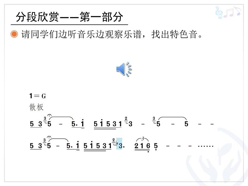 人教版四年级音乐下册第2单元 五十六朵花 欣赏 苗岭的早晨课件（含简谱和五线谱）素材资源包07