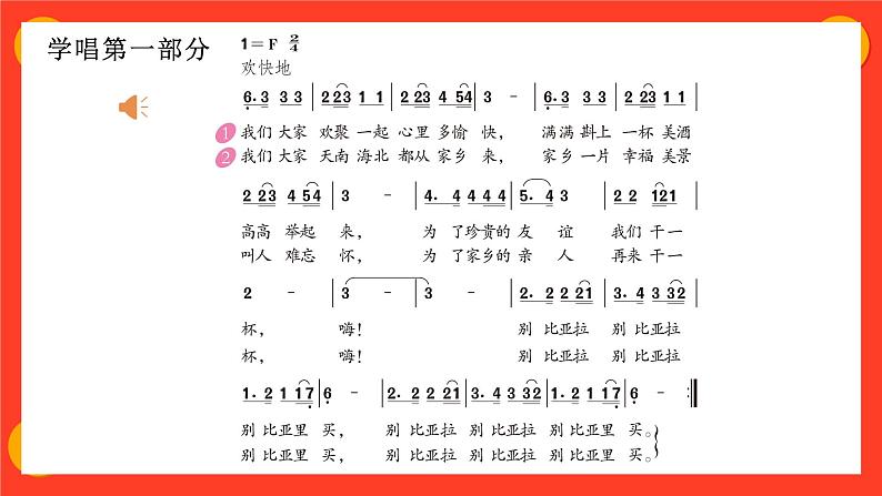 人教版音乐六年级下册《举杯祝福》PPT课件＋教案＋音频素材06