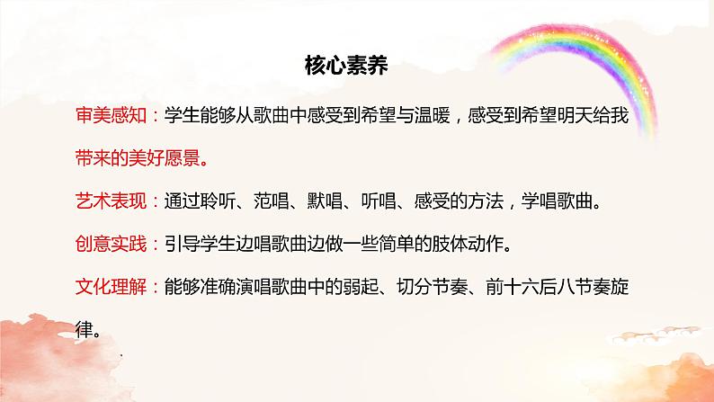 【核心素养目标】人音版（2012）音乐六下4.3 明天会更好 课件+教学设计+素材02