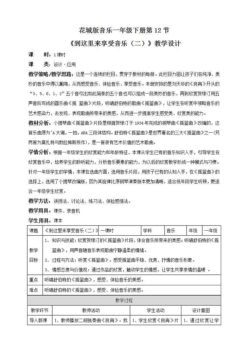 第12课《到这里来享受音乐（二）》  课件+教案+素材01
