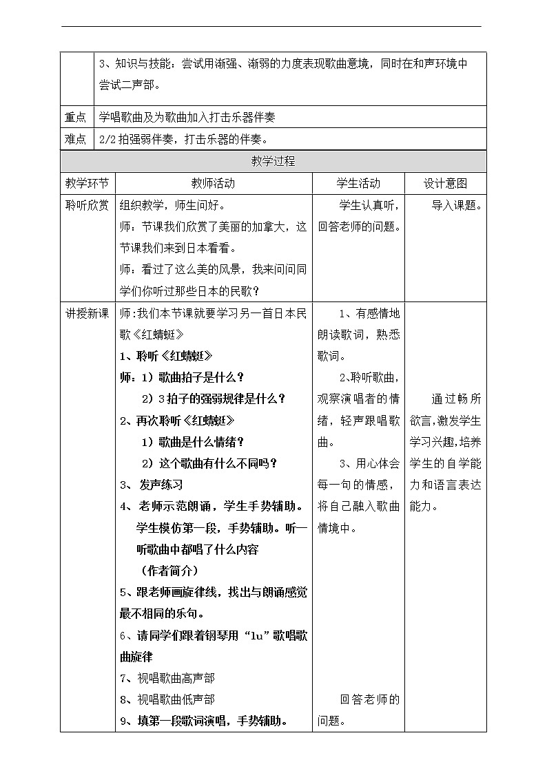 人音版四下册第四单元第三课时《红蜻蜓》课件+教案+音视频素材02