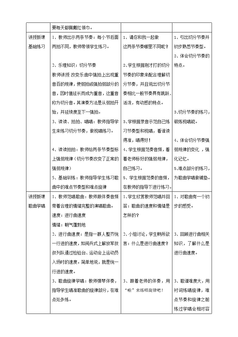 花城版五年级下册音乐第12课《前进，快乐的少先队员》课件PPT+教案02