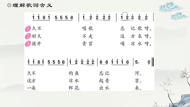 鲁教版四年级下久不唱歌忘记歌 PPT课件第7页