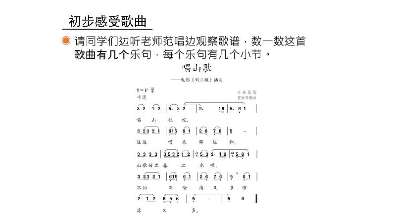 人教版四年级下册音乐课件（唱山歌）07