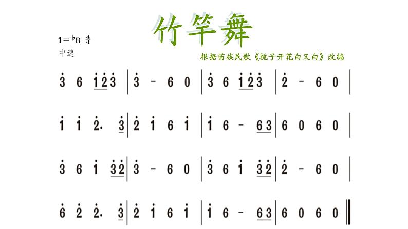 人教版四年级下册音乐课件（竹竿舞）第6页