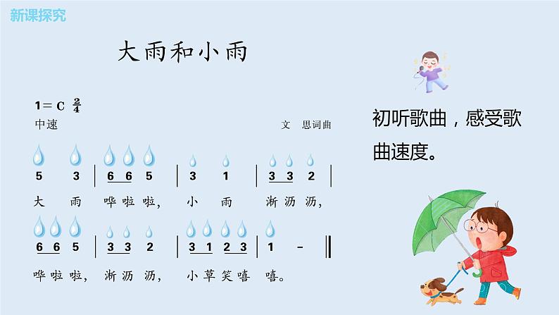 【核心素养目标】人教版（2012）音乐一年级上1.1 大雨和小雨 课件+教学设计+素材08