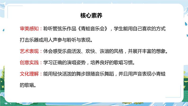 【核心素养目标】人教版（2012）音乐一年级上1.4 青蛙音乐会 课件+教学设计+素材02