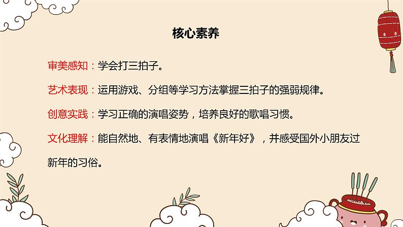 【核心素养目标】人教版（2012）音乐一年级上6.1 新年好 课件+教学设计+素材02