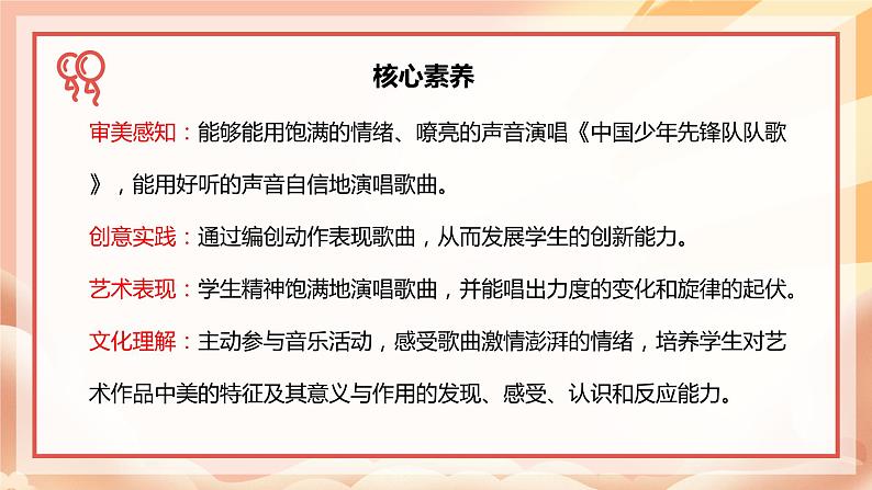 【核心素养目标】人教版（2012）音乐三年级上3.2 中国少年先锋队队歌 课件+教学设计+素材02