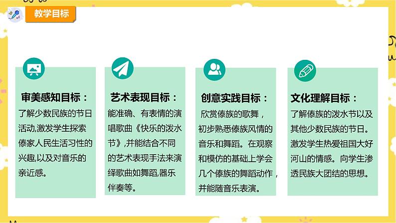 【人教版】四上音乐  第五单元第一课时《快乐的泼水节》课件+教案+音视频素材02