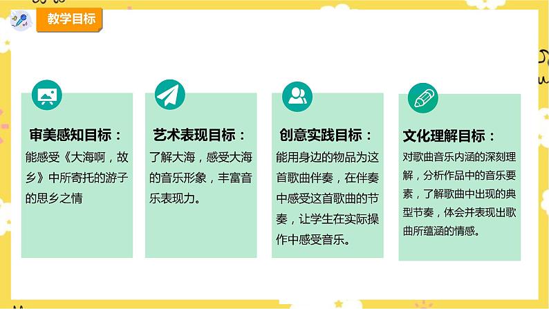 【人教版】四上音乐  第一单元第二课时《大海啊，故乡》课件+教案+音视频素材02