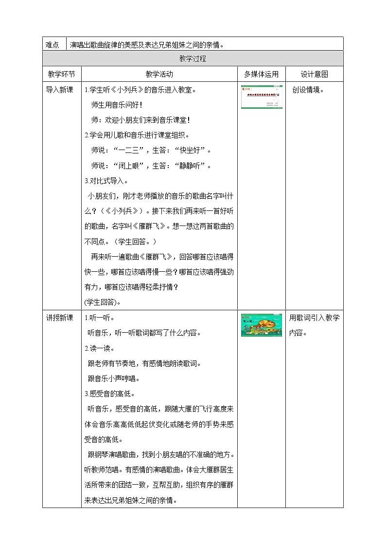 花城版音乐一年级上册 第5课《雁群飞》（课件+教案+素材）02