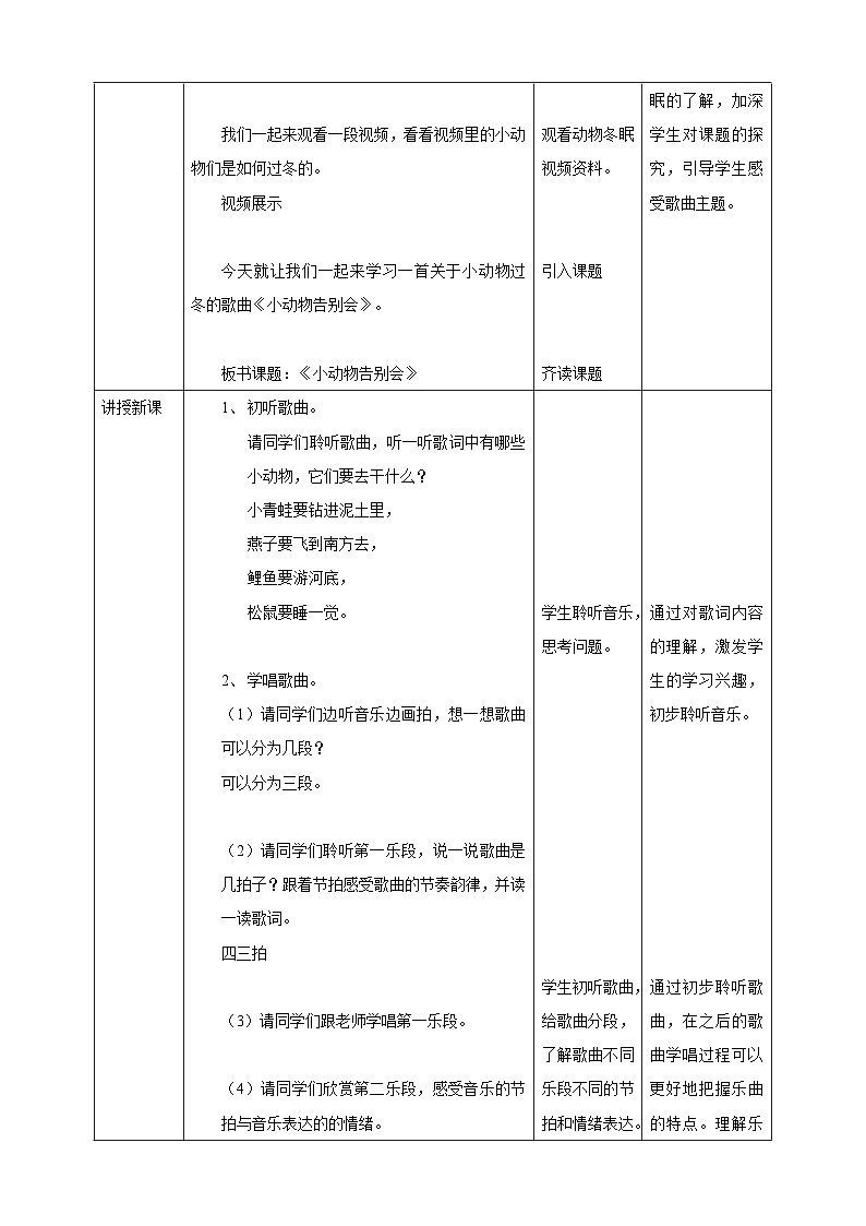 【核心素养】人教二上音乐  第六课第5课时《小动物告别会》课件+教案+素材02