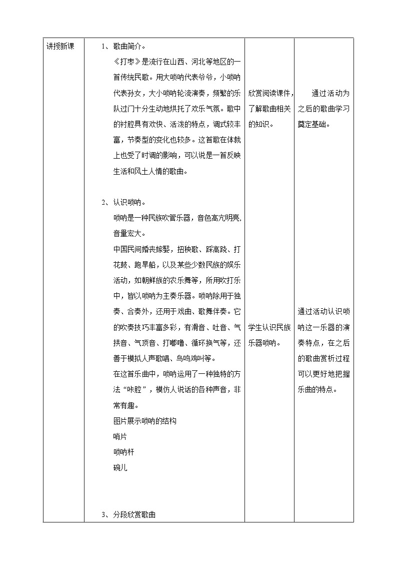 【核心素养】人教版音乐三年级上册2.4《打枣》教案第2页