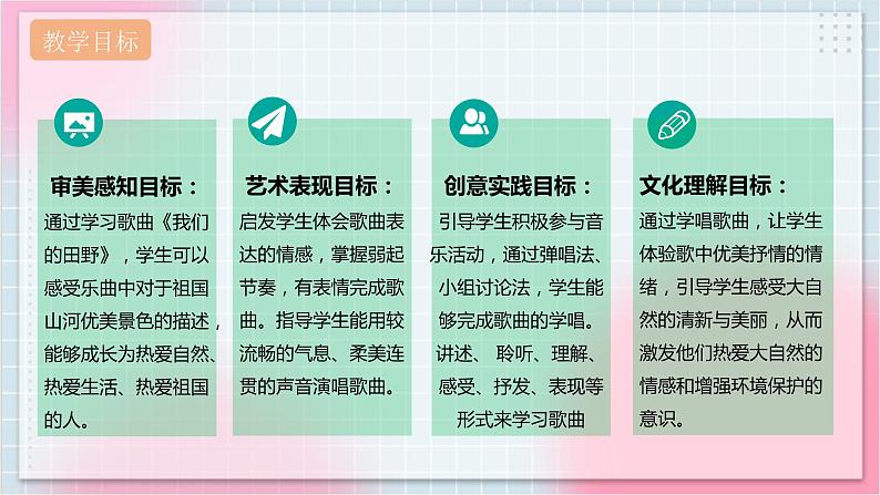 【核心素养】人教版音乐四年级上册3.1《我们的田野》课件+教案+音视频素材02