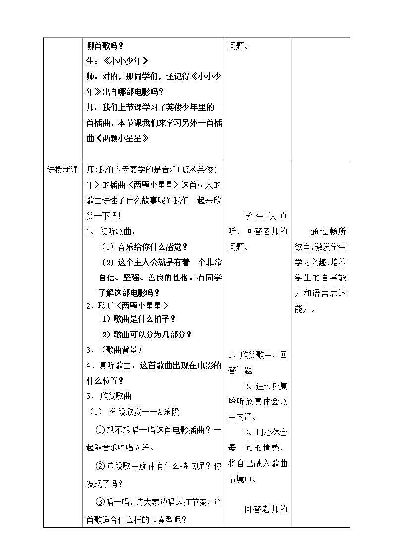 【核心素养】人教版音乐六年级上册4.2《两颗小星星》课件+教案+音视频素材02