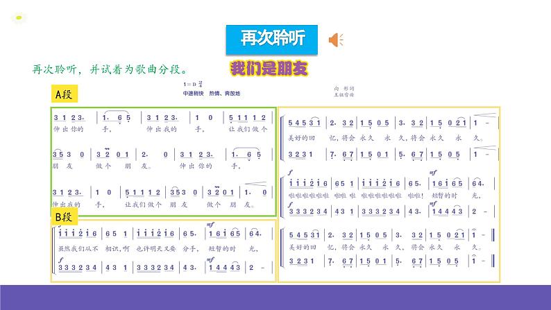 人音版音乐六年级下册7.4《我们是朋友》课件+教案+素材04