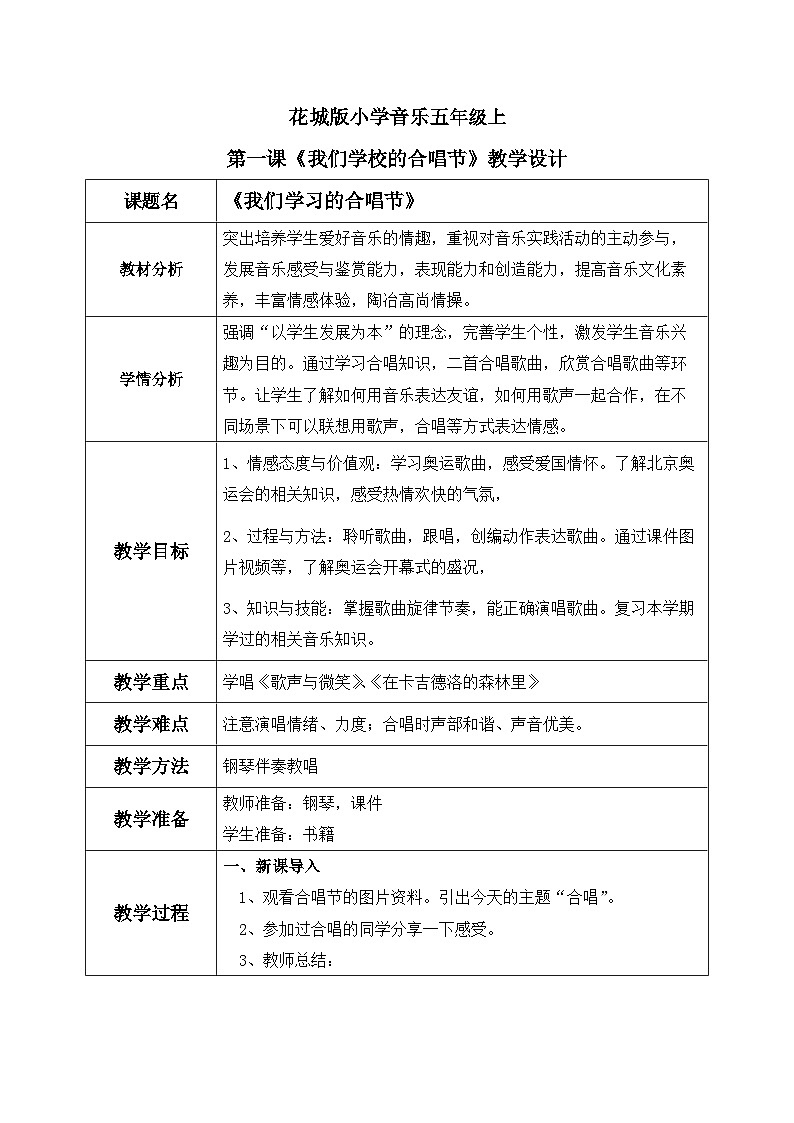 花城版音乐5上第一课《我们学校的合唱节》课件+教案01