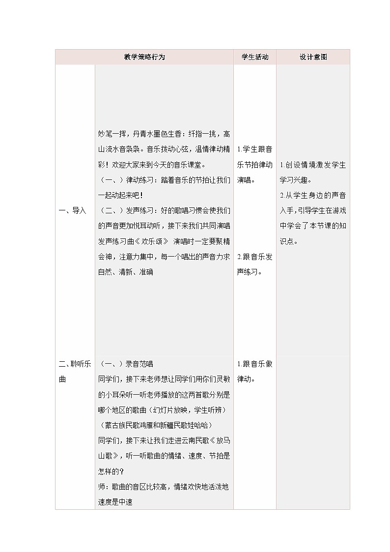 【核心素养】人教版音乐三年级上册 第2单元《放马山歌》课件+教案+素材02