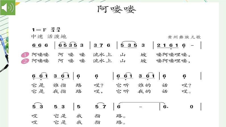 人教版小学音乐5下《阿喽喽》课件第8页