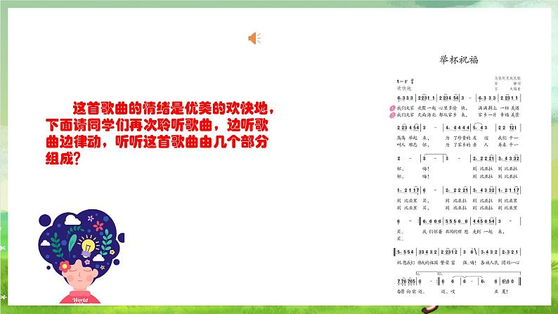 人教版音乐六年级下册第四单元《举杯祝福》-课件第6页