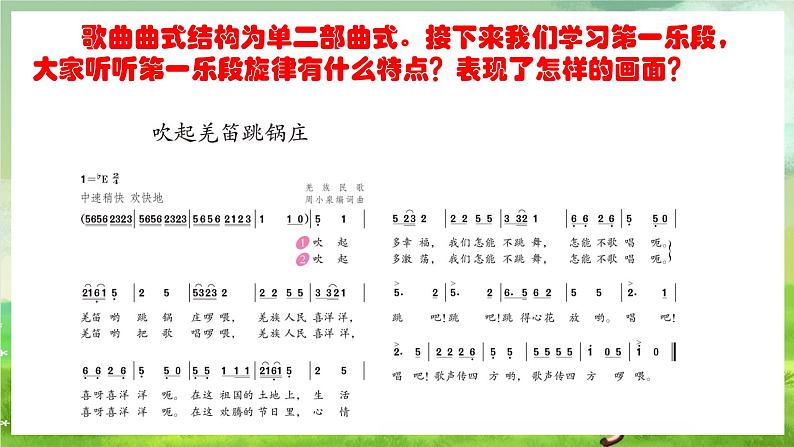 人教版音乐五年级下册第二单元《吹起羌笛跳锅庄》课件第7页