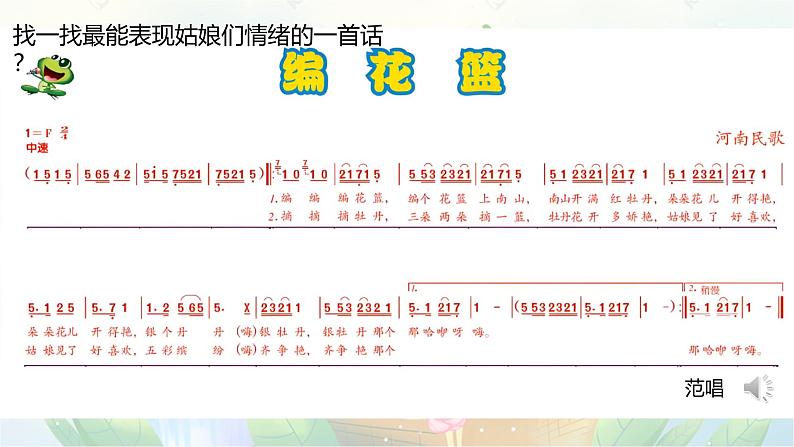 人音版小学音乐五年级下册第六单元《编花篮》课件第7页