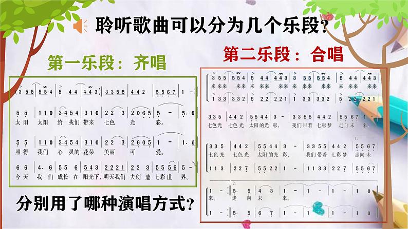 七色光之歌课件  湘艺版音乐五年级下册第6页