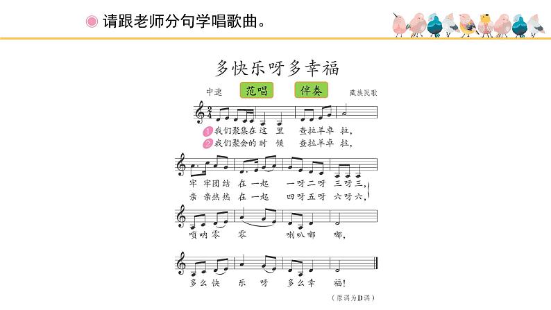 人教版小学音乐一年级下册 第四单元《多快乐呀多幸福》课件(五线谱)第6页