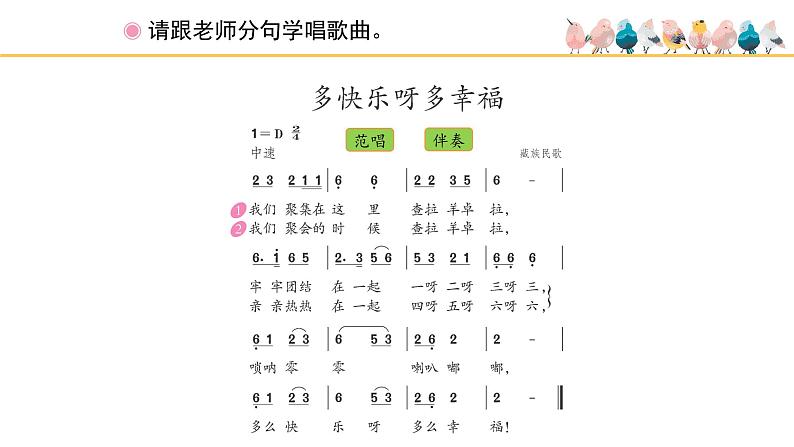 人教版小学音乐一年级下册 第四单元《多快乐呀多幸福》课件(简谱)第6页