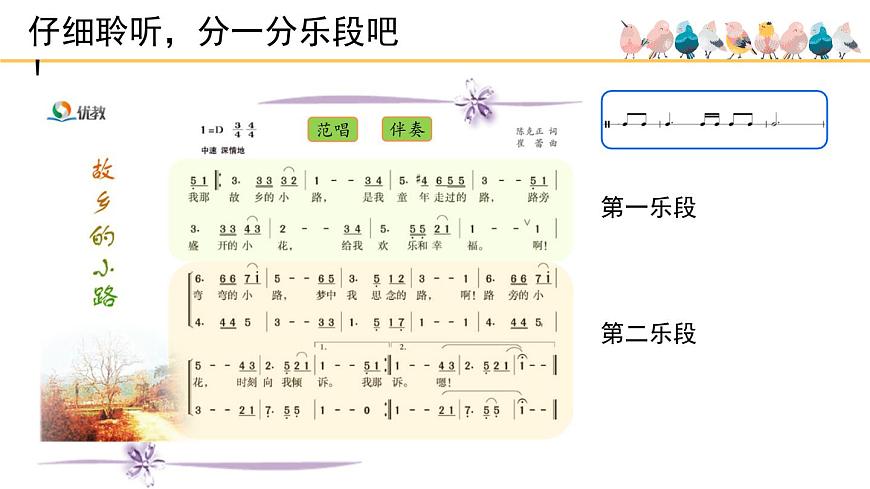 人音版小学音乐 五上第5课《故乡的小路（第二课时）》课件第3页