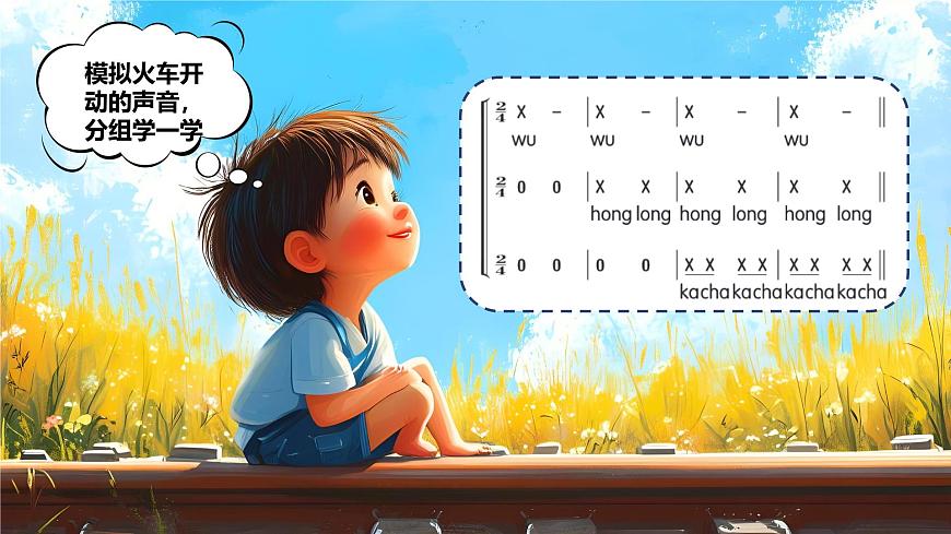 新人音版小学音乐一下 第5课 游戏《唱歌 火车开啦》课件第8页