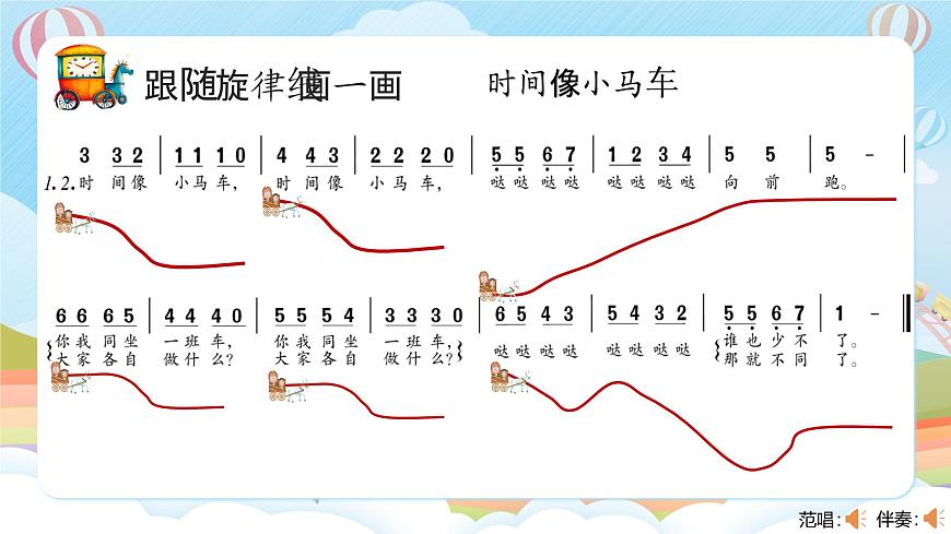 新人音版小学音乐一下 第8课 时间的歌《唱歌 时间像小马车》课件第8页